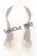 axes femme / シフォンチュールフリルホルターベスト  ブラウン O-26-01-13-002-AX-TO-IG-OS