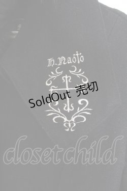 画像3: h.naoto Blood / 刺繍入りロングコート  ブラック O-26-01-13-013-HN-CO-OW-OS