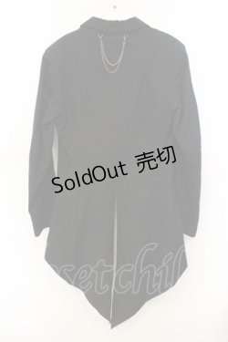 画像3: BPN FOR MEN / チェーン装飾燕尾ジャケット M ブラック O-26-01-13-015-GO-JA-OW-OS