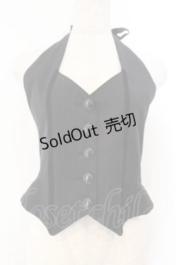 画像1: ALICE and the PIRATES / Cafeストライプベスト  クロ O-26-01-13-003-PA-TO-IG-OS