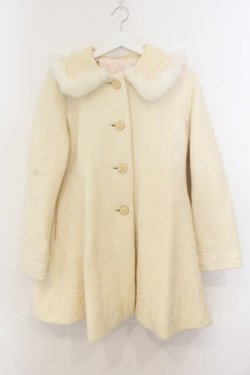 画像1: LIZ LISA / 後ろリボンコート  アイボリー O-26-01-13-025-LO-CO-IG-OS