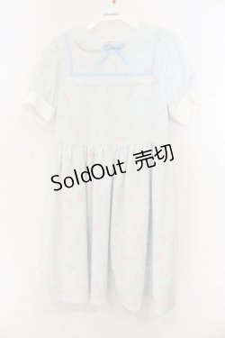 画像1: サンリオ / シナモロール15th大人ワンピース  サックス O-26-01-13-026-EL-OP-IG-OS