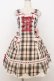 画像1: BABY,THE STARS SHINE BRIGHT / 裾スカラップタータンチェックジャンパースカート＆リボンコームセット  生成り×えんじ O-26-01-14-001-BA-OP-IG-OS (1)
