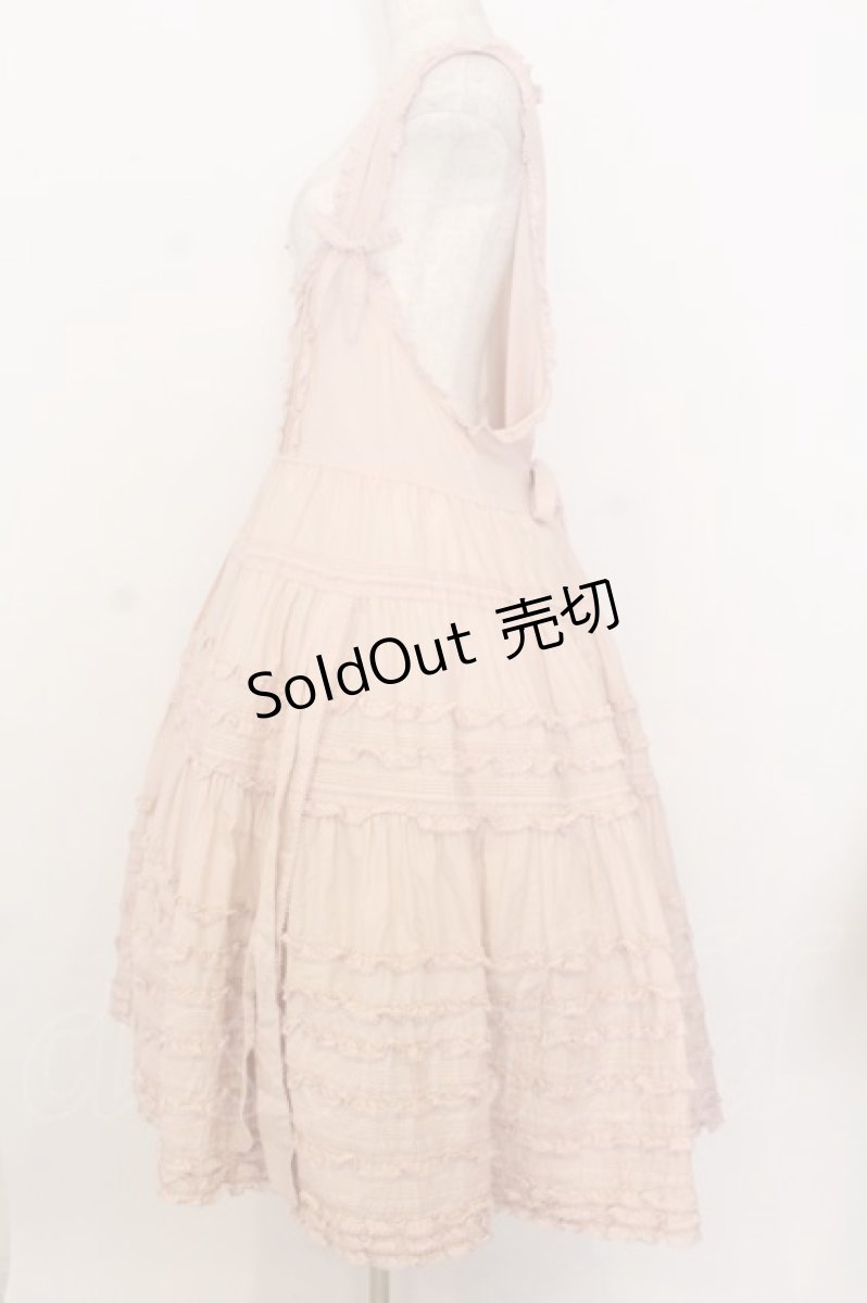 画像2: PINK HOUSE / たくし上げリボン付きローンタブリエ  ピンク O-26-01-14-003-LO-OP-IG-OS (2)
