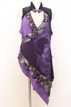 画像1: Qutie Frash / チャイナチュニック  パープル O-26-01-14-036-QU-TO-IG-OS