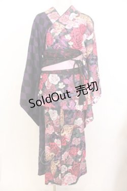 画像1: Qutie Frash / 2024 浴衣3点セット  パープル O-26-01-14-037-QU-OP-IG-OS