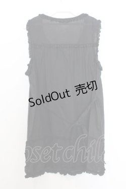 画像3: PINK HOUSE / はしごレースフリルチュニック  クロ O-26-01-14-040-LO-BL-IG-OS