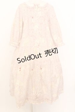 画像1: PINK HOUSE / バラ園うさぎミディワンピース  ピンク O-26-01-14-004-LO-OP-IG-OS