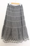 画像1: PINK HOUSE / 裾刺繍スカート  グレー O-26-01-14-046-LO-SK-IG-ZI (1)