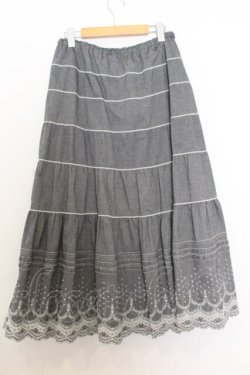 画像3: PINK HOUSE / 裾刺繍スカート  グレー O-26-01-14-046-LO-SK-IG-OS