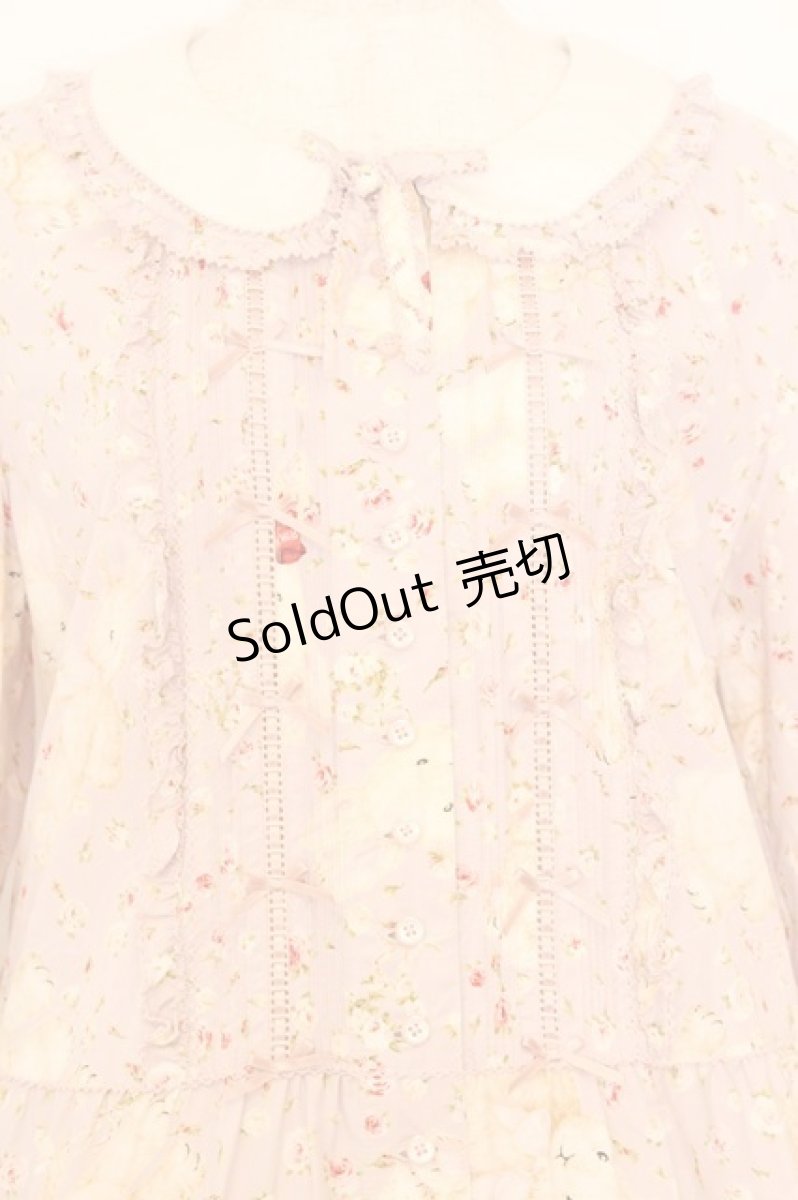 画像2: PINK HOUSE / バラ園うさぎミディワンピース  ピンク O-26-01-14-004-LO-OP-IG-OS (2)