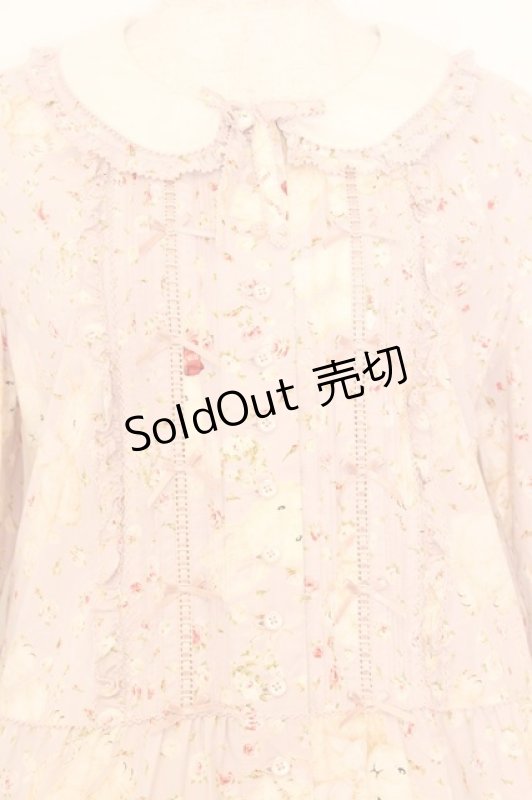 画像2: PINK HOUSE / バラ園うさぎミディワンピース  ピンク O-26-01-14-004-LO-OP-IG-OS (2)