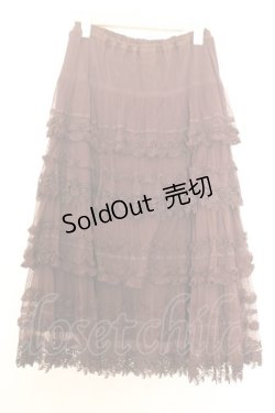 画像3: PINK HOUSE / ローズレースドットチュールスカート  ブラウン O-26-01-14-050-LO-SK-IG-OS
