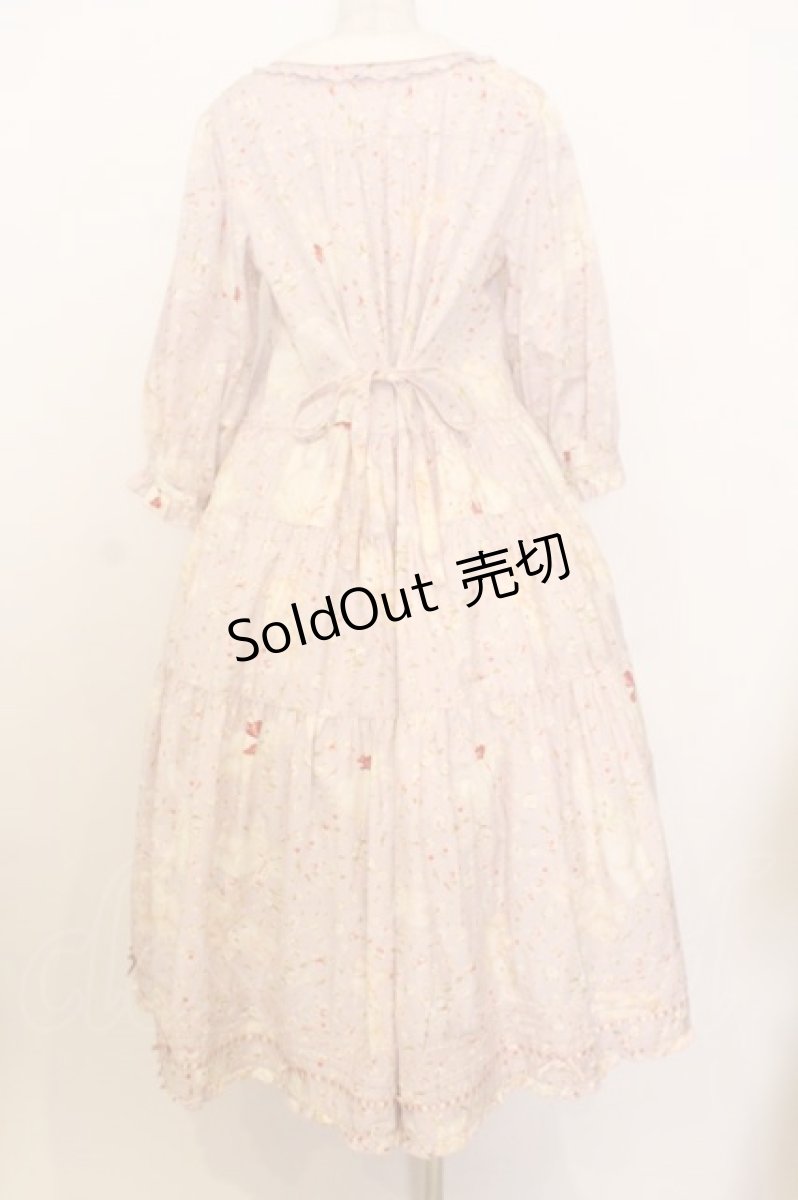 画像4: PINK HOUSE / バラ園うさぎミディワンピース  ピンク O-26-01-14-004-LO-OP-IG-OS (4)