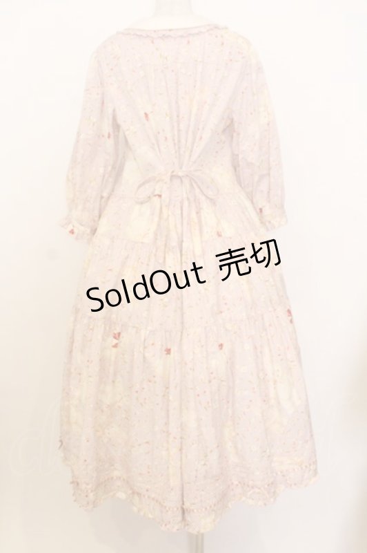 画像4: PINK HOUSE / バラ園うさぎミディワンピース  ピンク O-26-01-14-004-LO-OP-IG-OS (4)