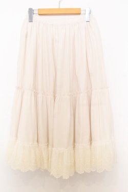 画像1: Melody BasKet / Melodyレースペチコート  オフシロ O-26-01-14-005-LO-SK-IG-OS