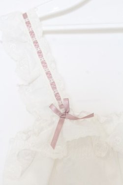 画像2: Kurumi Collaboration / CLK*メンキャミ フェアリーズブーケまどろみコットンキャミソール 150 オフシロ×ピンク O-26-01-14-008-0-TO-IG-OS