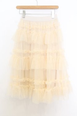 画像2: FLC / 星名桜子 チュールスカート S オフ O-26-01-14-013-0-SK-IG-OS