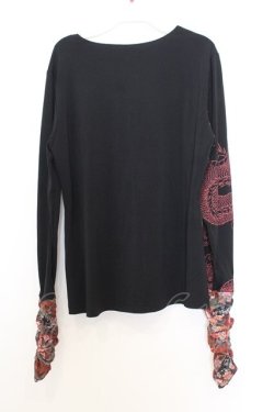 画像3: Qutie Frash / 和柄クロスインナーT  レッド×ブラック×ゴールド O-26-01-14-025-QU-TO-IG-OS