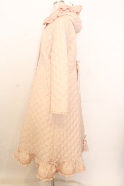 画像3: PINK HOUSE / フリルフード付きキルティングロングコート  ピンク O-26-01-14-002-LO-CO-IG-OS