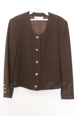 画像1: KANEKO ISAO / パールボタンリボンジャケット  ブラウン O-26-01-15-032-EL-JA-IG-OS