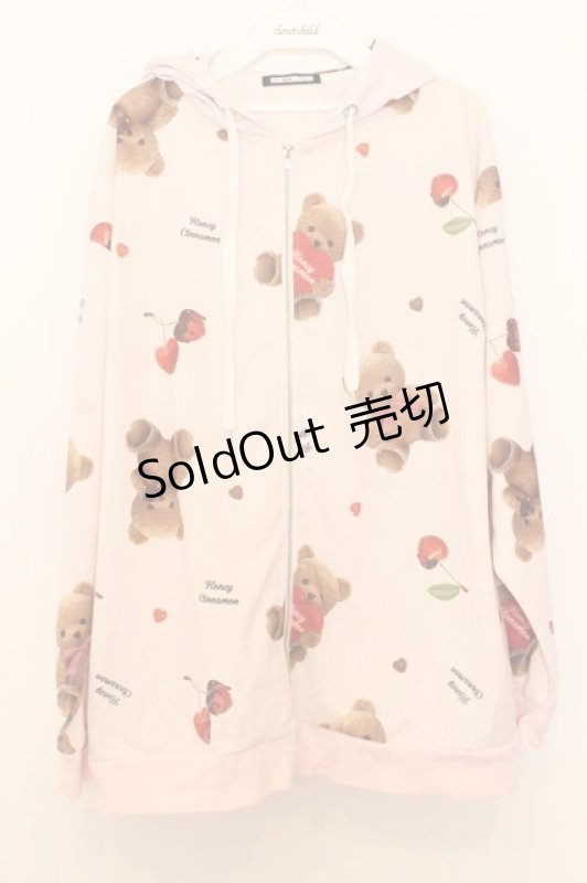 画像1: Honey Cinnamon / 総柄ジップパーカー  ピンク O-26-01-15-038-LO-TO-IG-ZT303 (1)