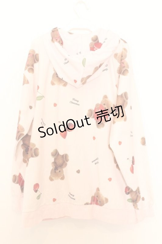 画像2: Honey Cinnamon / 総柄ジップパーカー  ピンク O-26-01-15-038-LO-TO-IG-ZT303 (2)