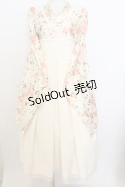 画像1: marcHenromanTica / 夢桜袴風ワンピース サイズ 白百合色 O-26-01-15-004-LO-OP-OW-OS