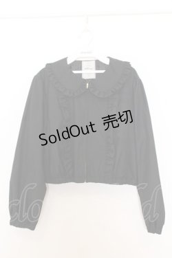 画像1: Ank Rouge / フリル衿コンパクトブルゾン  クロ O-26-01-15-043-CA-JA-IG-ZT300