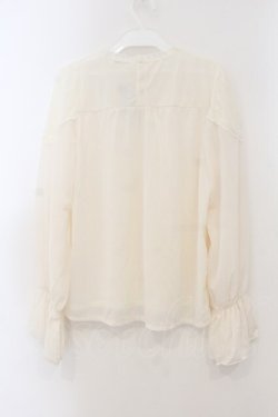 画像2: axes femme / 透けレースビジュープルオーバー M シロ O-26-01-15-046-AX-TO-YM-OS