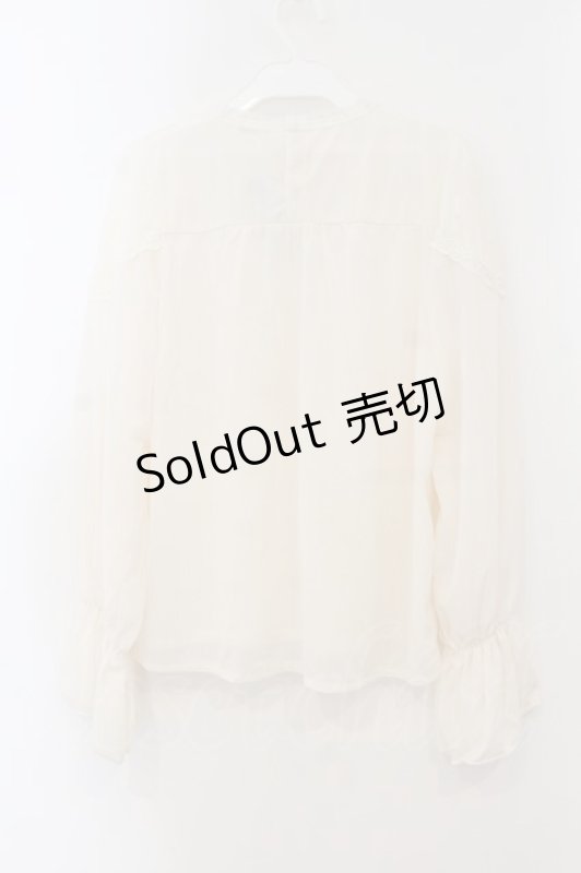 画像2: axes femme / 透けレースビジュープルオーバー M シロ O-26-01-15-046-AX-TO-YM-ZT272 (2)