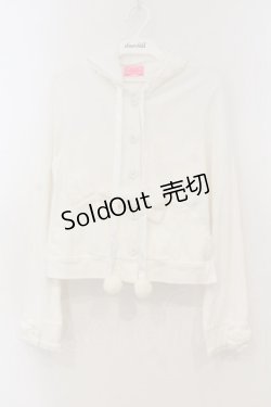 画像1: Angelic Pretty / ラブリィくまちゃんパーカー  シロ O-26-01-15-052-AP-TO-YM-OS