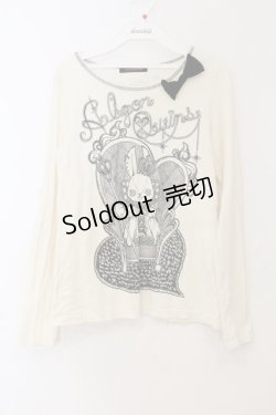 画像1: ALGONQUINS / ラビットプリントカットソー 1 アイボリー O-26-01-15-056-AL-TO-YM-OS