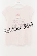 MILK / カップケーキキャンドルTシャツ  ピンク O-26-01-15-057-ML-TO-YM-OS