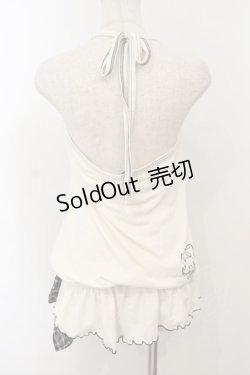 画像3: ALGONQUINS / ラビットプリントホルターキャミワンピース F ホワイト O-26-01-15-060-AL-OP-YM-OS