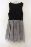 画像2: axes femme / チュール重ねノースリワンピース M ブラックｘグレー O-26-01-15-061-AX-OP-YM-ZT283 (2)