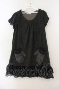 axes femme / 手袋ポケットニットワンピース M グレー O-26-01-15-063-AX-OP-YM-OS