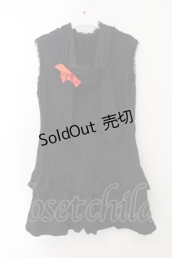 画像2: ACDC RAG / うさぎノースリーブサロペットワンピース  ブラック O-26-01-15-064-0-OP-YM-OS