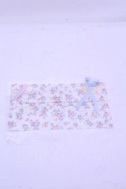 画像1: Innocent World / ミニバラリボンマスク  オフホワイト×ピンク×サックス O-26-01-15-1038-IW-ZA-OW-OS
