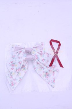 画像1: Innocent World / ミニバラツインリボンクリップ  アイボリー×ピンク O-26-01-15-1040-IW-AC-OW-OS