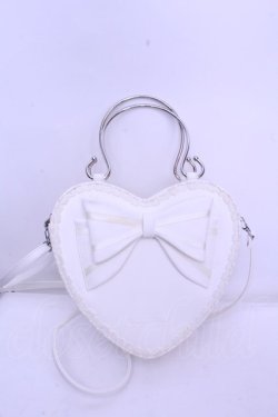 画像1: BABY,THE STARS SHINE BRIGHT / リボンハートBag  シロ O-26-01-15-1042-BA-BG-OW-OS