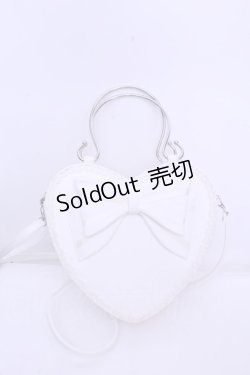 画像1: BABY,THE STARS SHINE BRIGHT / リボンハートBag  シロ O-26-01-15-1042-BA-BG-OW-ZT0204K
