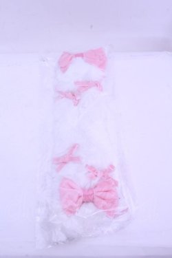 画像1: Chalmiere / ファーヘッドドレス  シロ×ピンク O-26-01-15-1047-0-AC-IG-OS