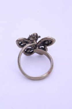 画像2: axes femme / ローズ＆バタフライリング  ゴールド O-26-01-15-1050-AX-AC-OW-OS