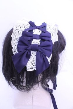 画像3: axes femme kawaii / トーションレースヘッドドレス  ネイビー O-26-01-15-1005-AX-AC-OW-OS