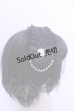 画像3: Princess Melody / パールハート×ハートレースヘッドドレス  クロ O-26-01-15-1009-EL-AC-IG-OS