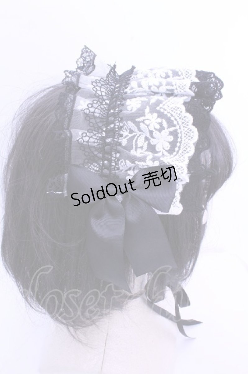 画像3: MorunxMuunaStoik / Libraヘッドドレス  ブラック×ホワイト O-26-01-15-1001-EL-ZA-IG-OS (3)