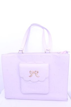 画像1: axes femme POETIQUE / ハート刺繍推し活A3トート  ピンク O-26-01-15-1012-AX-BG-OW-OS