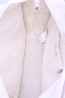 画像2: axes femme POETIQUE / レースアップボストンバッグ 40×26×10cm オフシロ×ピンク O-26-01-15-1013-AX-BG-IG-OS