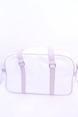 画像3: axes femme POETIQUE / レースアップボストンバッグ 40×26×10cm オフシロ×ピンク O-26-01-15-1013-AX-BG-IG-OS